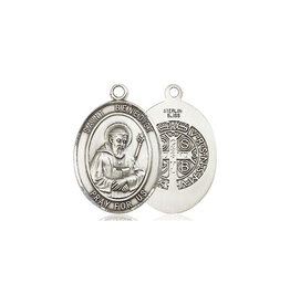 Bliss St. Benedict Patron Saint Medal, Sterling Silver (3/4")