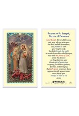 Hirten Holy Card, Laminated - St. Joseph Terror of Demons