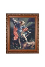Hirten Picture - St. Michael the Archangel, Ornate Wood Frame (8 x 10")