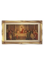 Hirten Picture - Last Supper, Gold Leaf Wood Frame, Chambers (11-1/4 x 18-1/2)