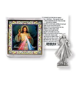 Hirten Divine Mercy Pocket Statue with Holy Card