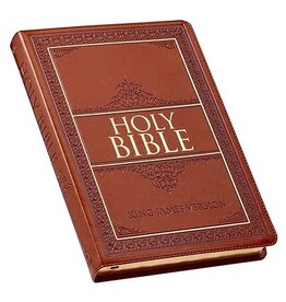 Christian Art Gifts KJV Large Print Bible, Thumb Indexed, Tan