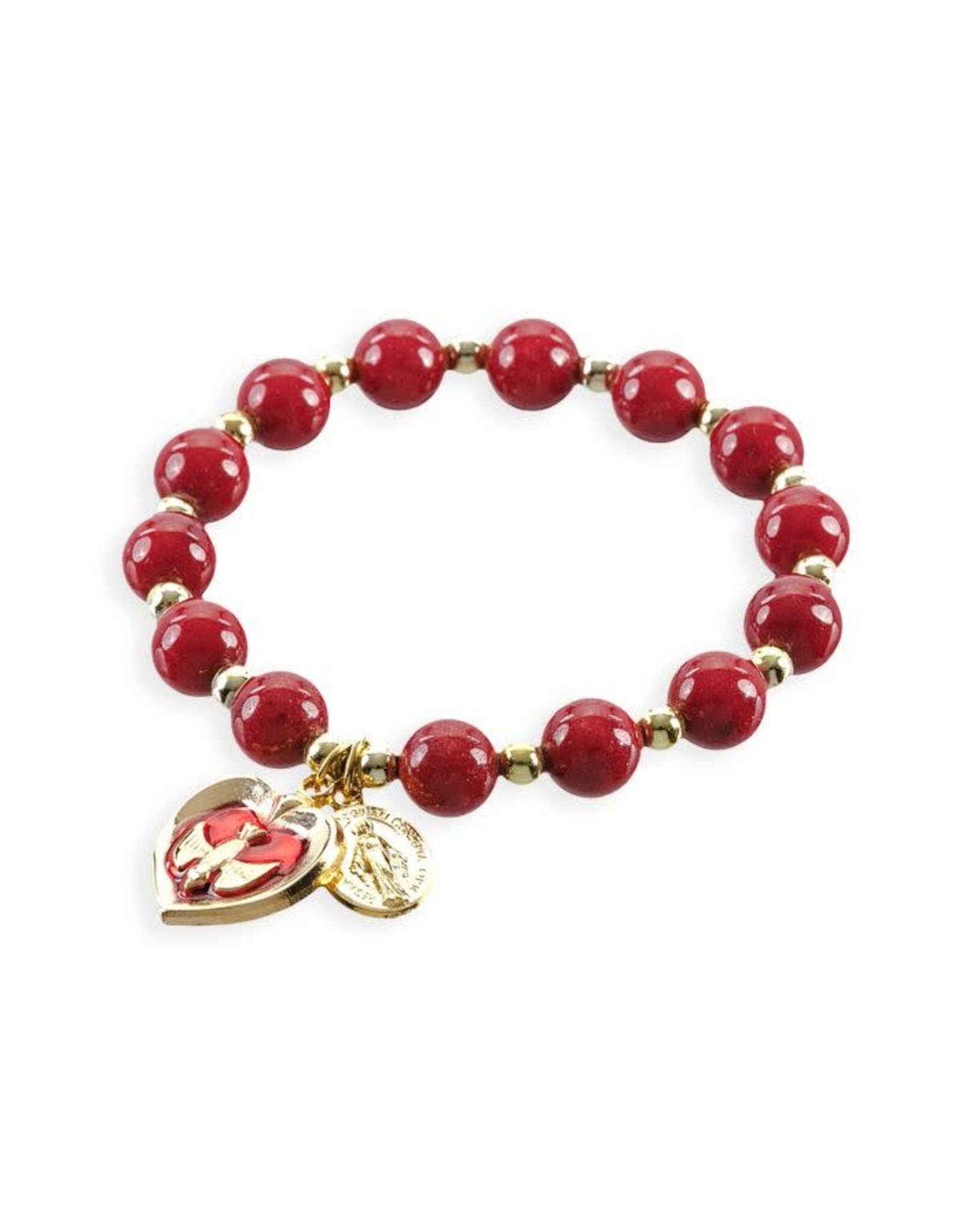 Hirten Confirmation Bracelet - Garnet Beads