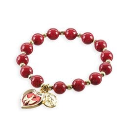 Hirten Confirmation Bracelet - Garnet Beads