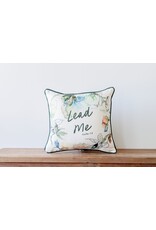 Little Birdie Pillow - Lead Me, Psalms 5:8 (Evergreen Piping)