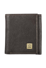 Christian Art Gifts Wallet - Three Crosses, Brown Leather