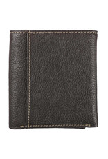 Christian Art Gifts Wallet - Three Crosses, Brown Leather