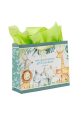 Christian Art Gifts Gift Bag - Every Good & Perfect Gift Forest Animals (Large)