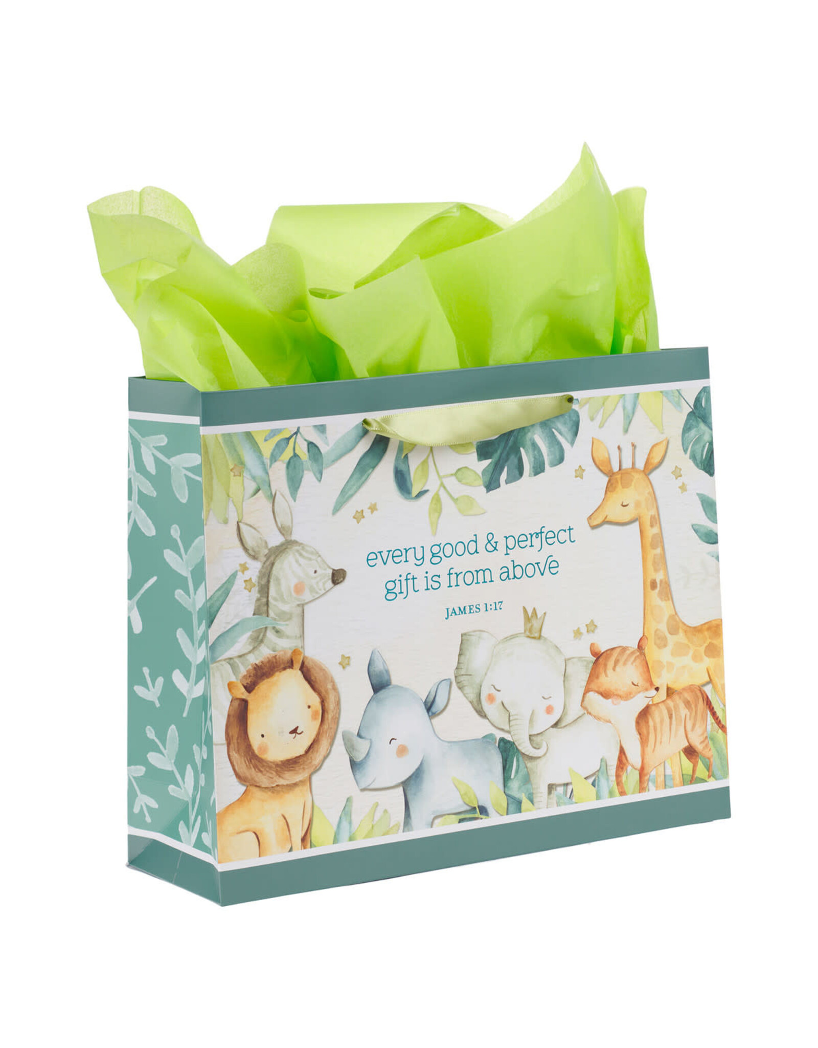 Christian Art Gifts Gift Bag - Every Good & Perfect Gift Forest Animals (Large)