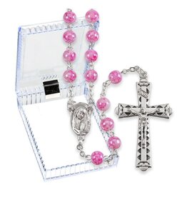 Hirten Rosary - Pink Marbelized