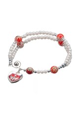 Hirten Confirmation Bracelet - Pearl Beads, Red Our Father Beads