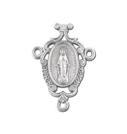 Hirten Rosary Centerpiece - Miraculous Medal Fancy Filigree