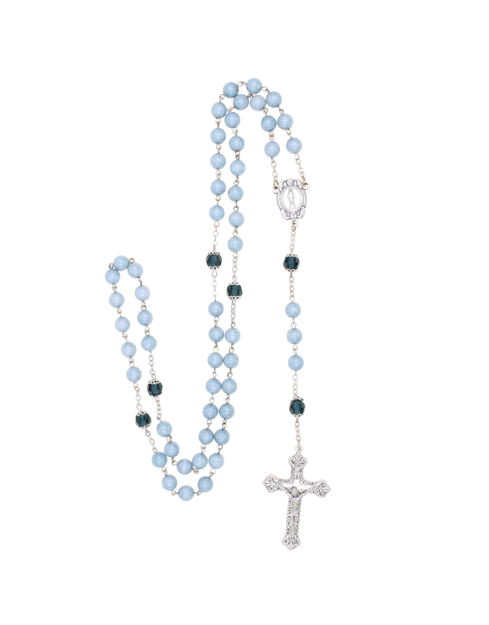 Devon Montana Blue Marble-Look Rosary