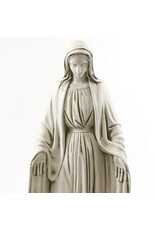 Orlandi Our Lady of Grace Outdoor Statue - Fiberglass, Antique Stone Finish (36")