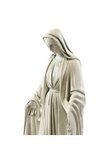 Orlandi Our Lady of Grace Outdoor Statue - Fiberglass, Antique Stone Finish (36")
