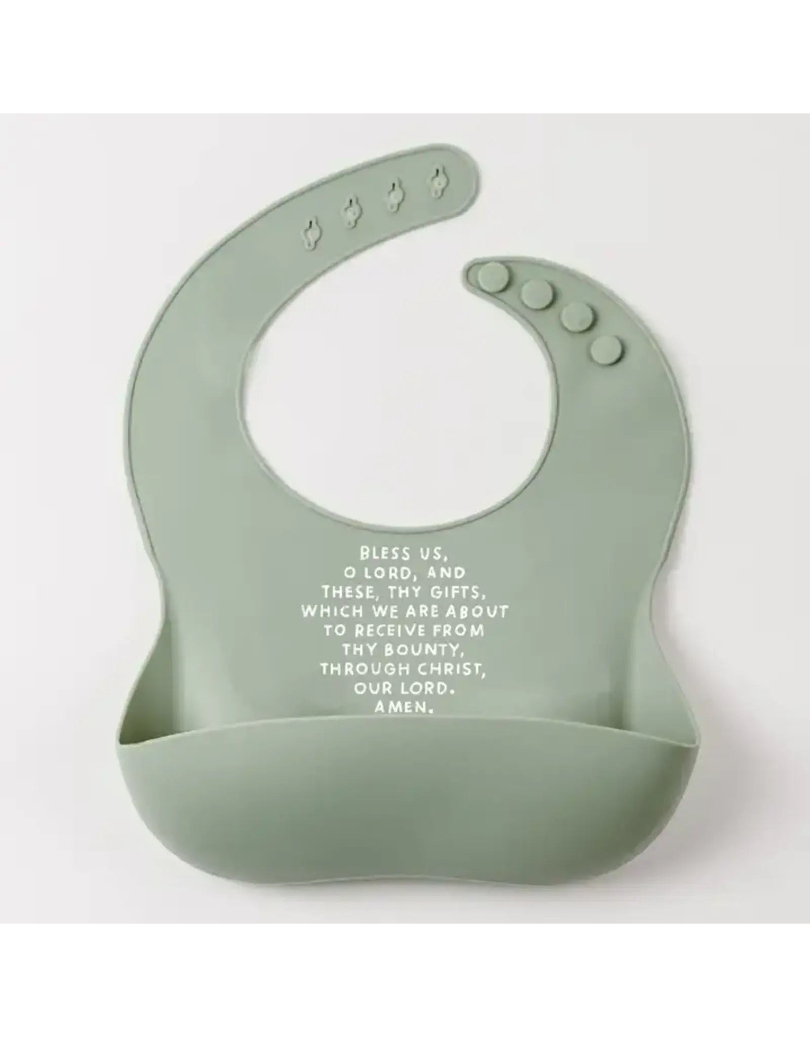 Be a Heart Bib - Meal Blessing, Sage Green