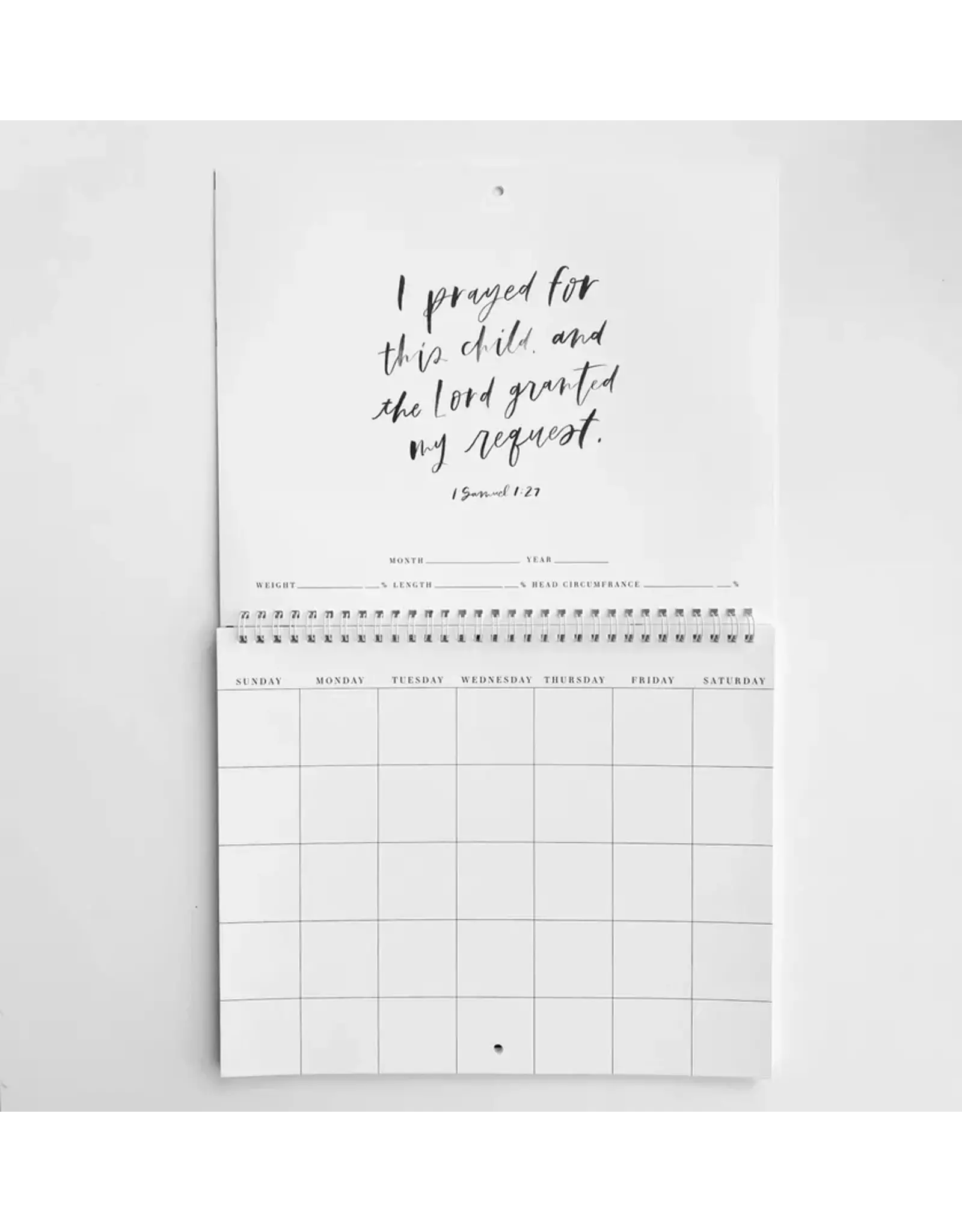 Be a Heart Christian Baby Milestone Calendar