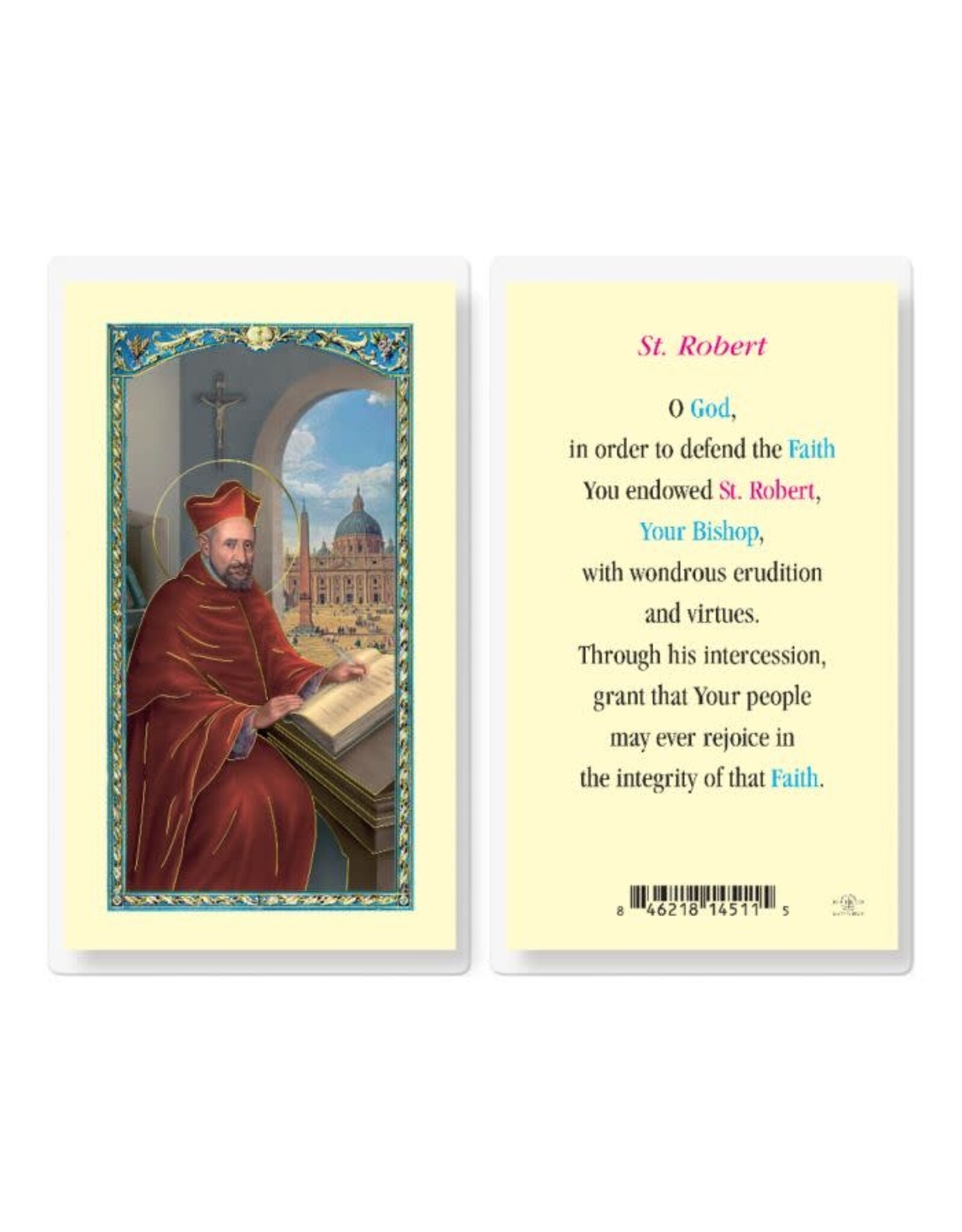 Hirten Holy Card, Laminated - St. Robert