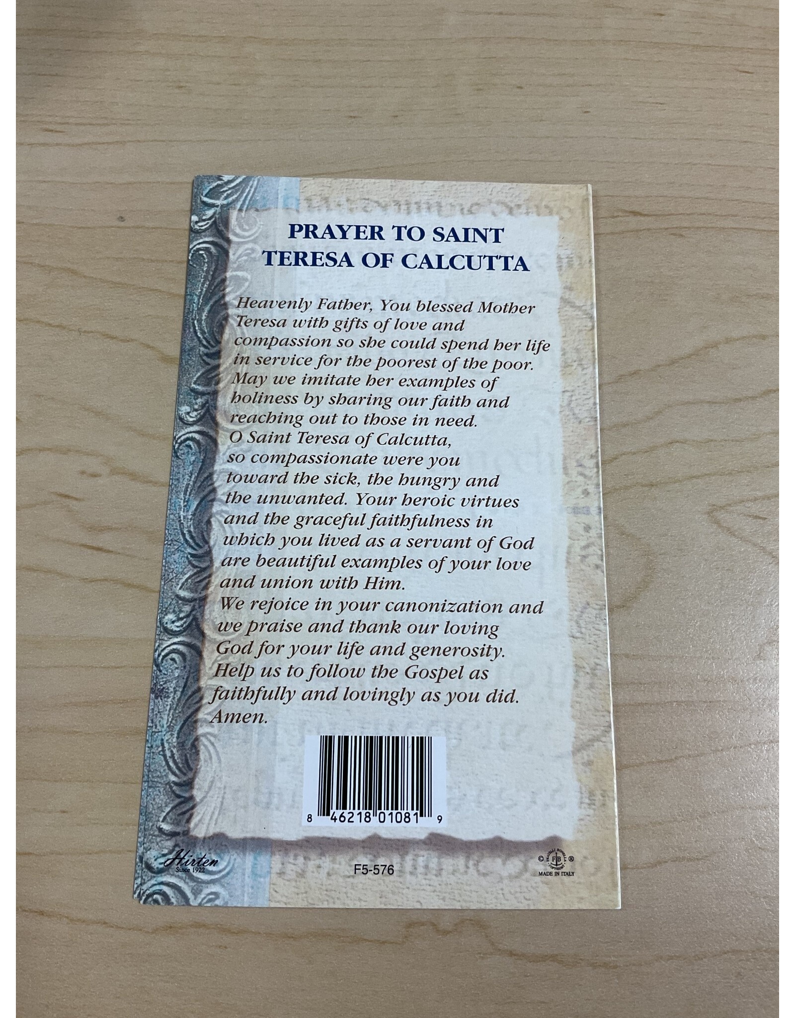 Hirten Saint Biography Folder - St. Teresa of Calcutta