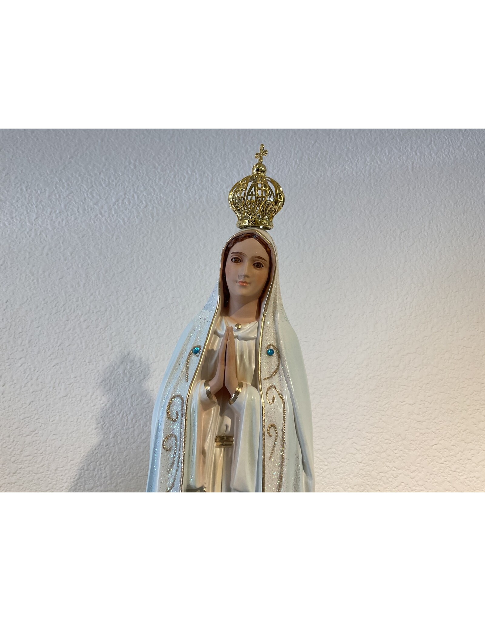 San Francis Statue - Our Lady of Fatima, Detachable Crown (20")