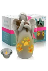 OakiWay Statue/LED Tealight Candle Holder - Angel with Dog