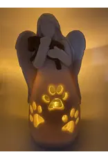 OakiWay Statue/LED Tealight Candle Holder - Angel with Dog