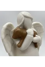 OakiWay Statue/LED Tealight Candle Holder - Angel with Dog
