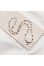 My Saint My Hero Miracles Rosary Wrap Bracelet - White/Pearl