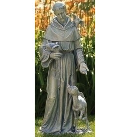 Roman St. Francis with Deer Garden Statue (36.75")