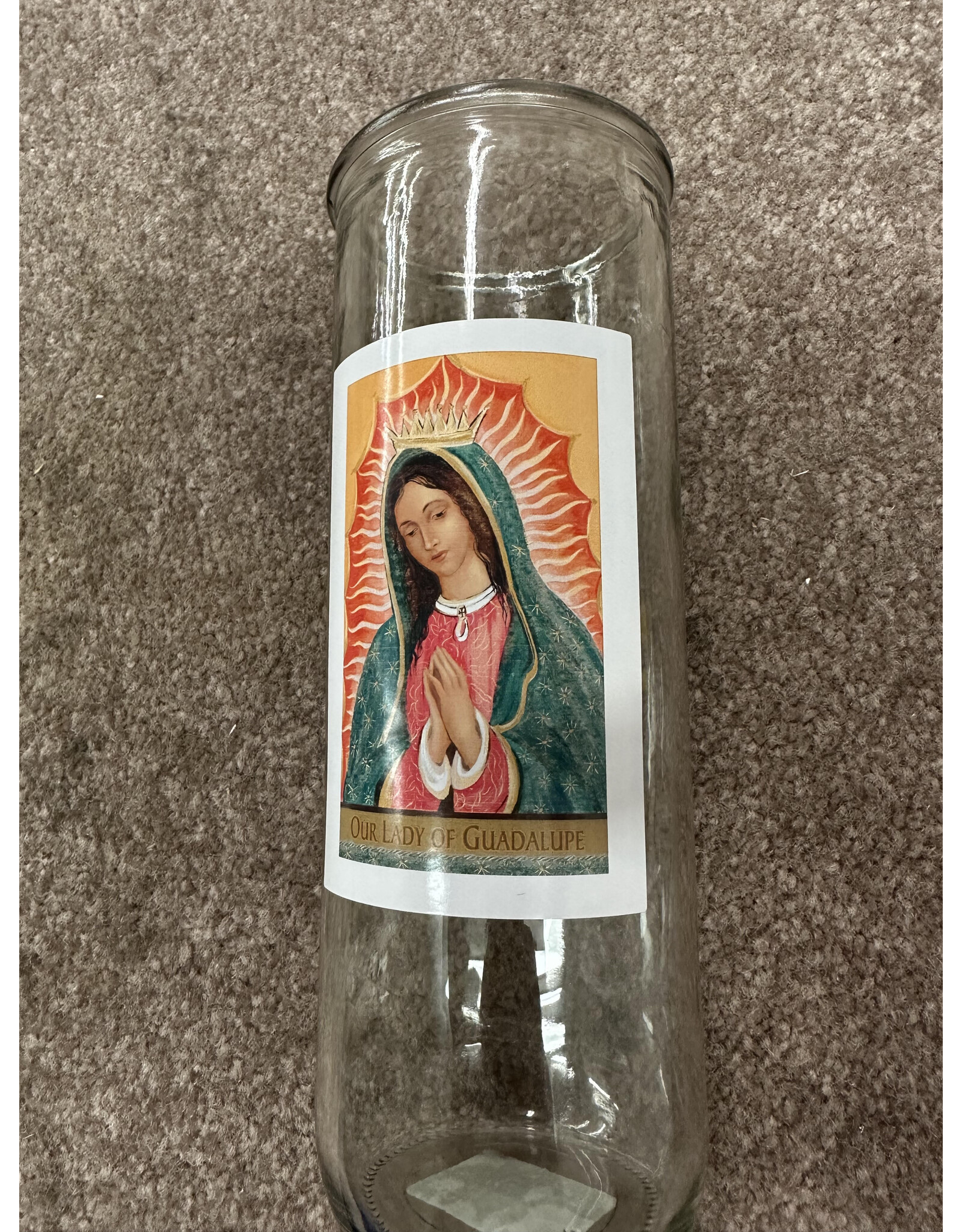 Cathedral Candle 5, 6, 7-Day Glass Globes - Our Lady of Guadalupe (12)