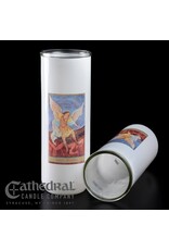 Cathedral Candle 5, 6, 7-Day Glass Globes - St. Michael (12)