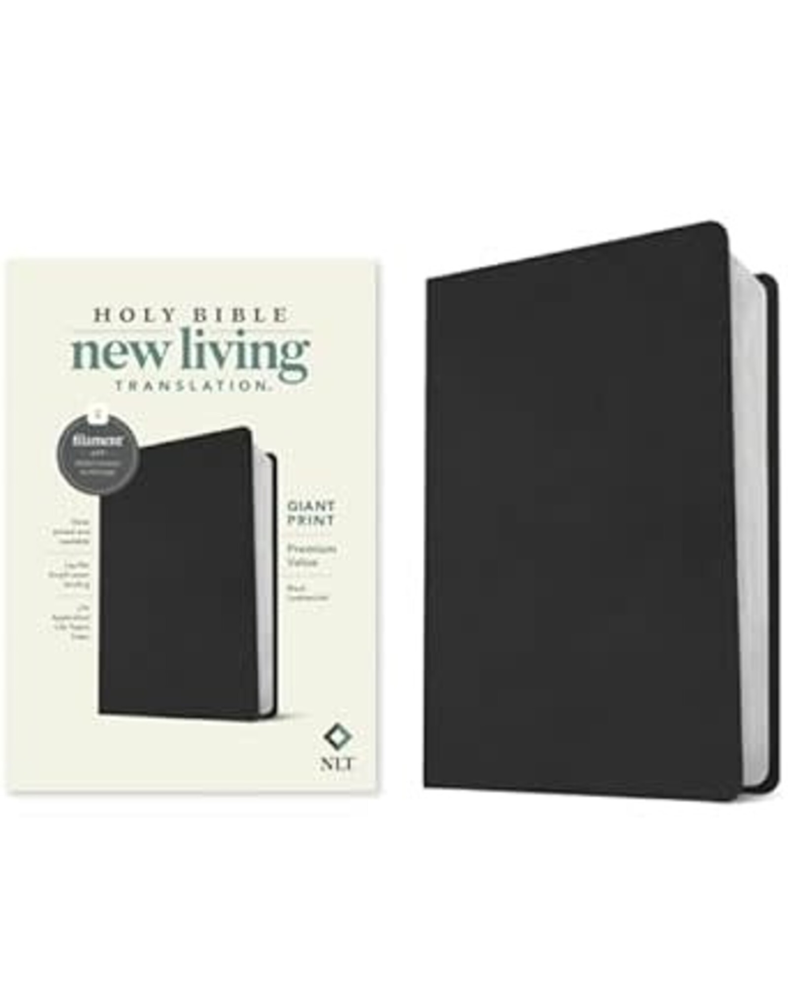 Tyndale NLT Giant Print Bible, Filament Enabled Edition (Leatherlike, Black)