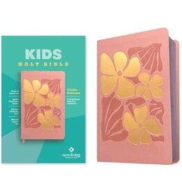 Tyndale NLT Kids Bible, Thinline Reference Edition (LeatherLike, Tropical Flowers Dusty Pink, Red Letter)