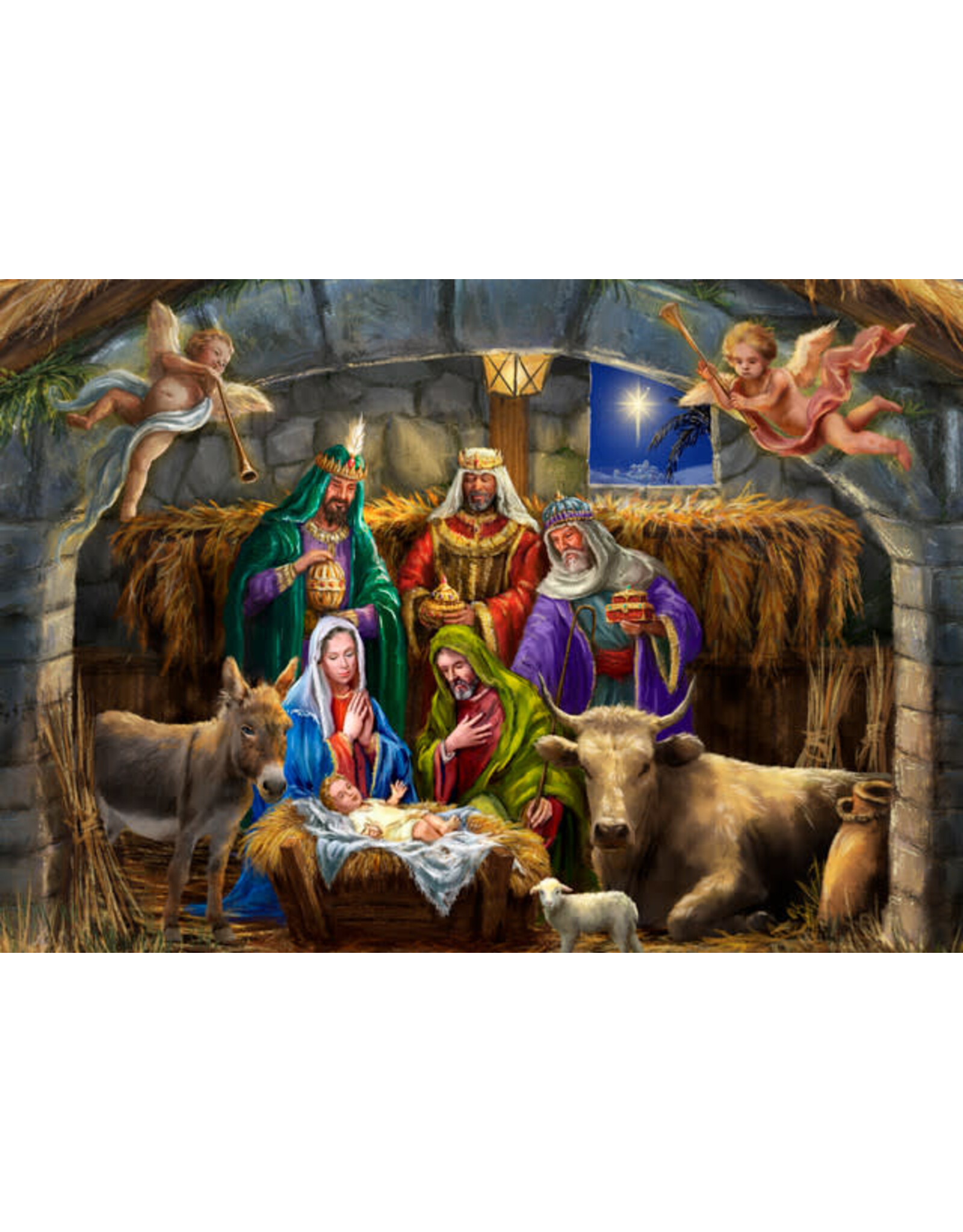 Vermont Christmas Company Puzzle - In the Manger (1000 Pieces)