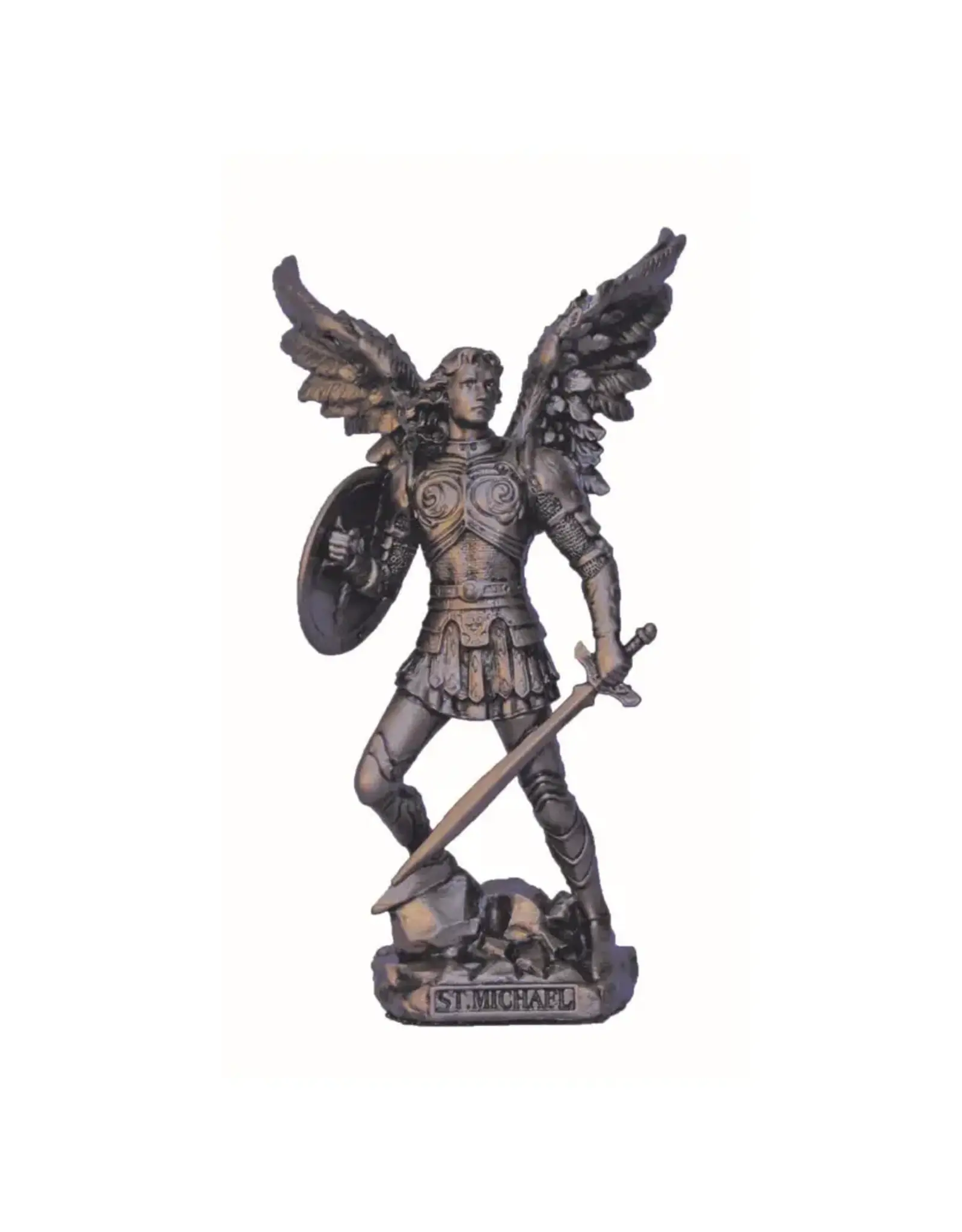 Goldscheider St. Michael (without devil) Statue - Bronze (4")