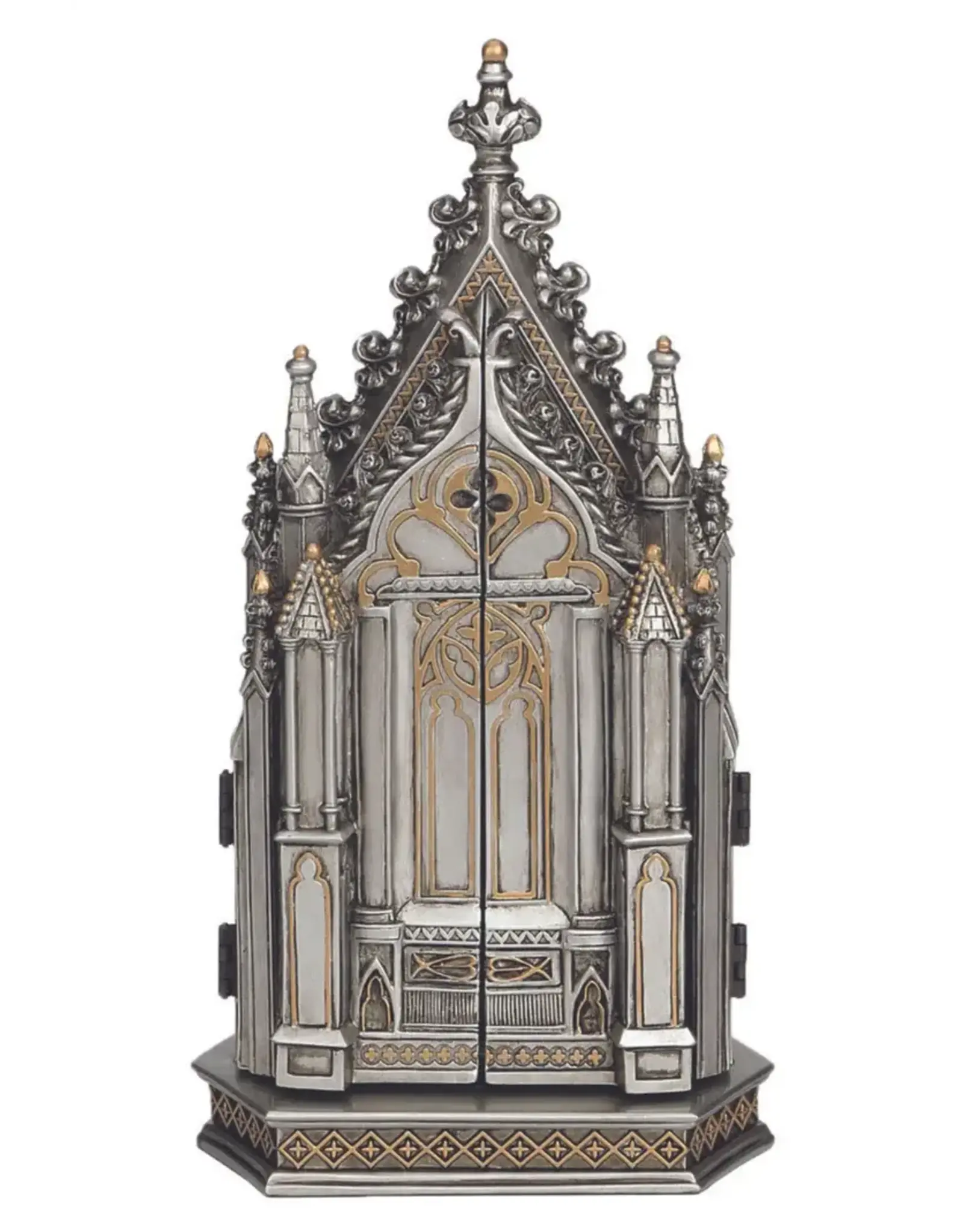 Goldscheider Calvary Triptych - Pewter/Bronze (8")