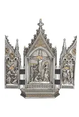 Goldscheider Calvary Triptych - Pewter/Bronze (8")