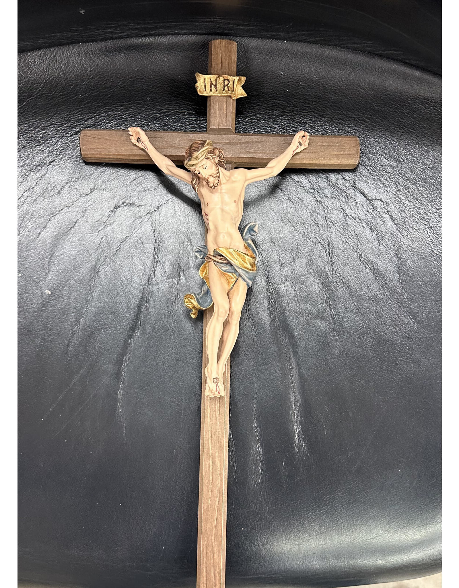 Pema Crucifix - Leonardo Corpus, Color, Dark Stain Cross