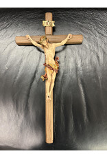 Pema Crucifix - Leonardo Corpus, Color, Dark Stain Cross