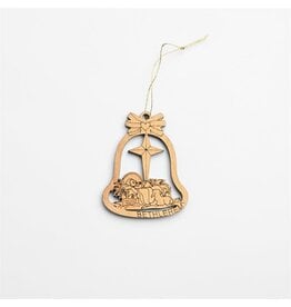 Shomali Ornament - Baby Jesus, Made with Olive Wood from the Holy Land