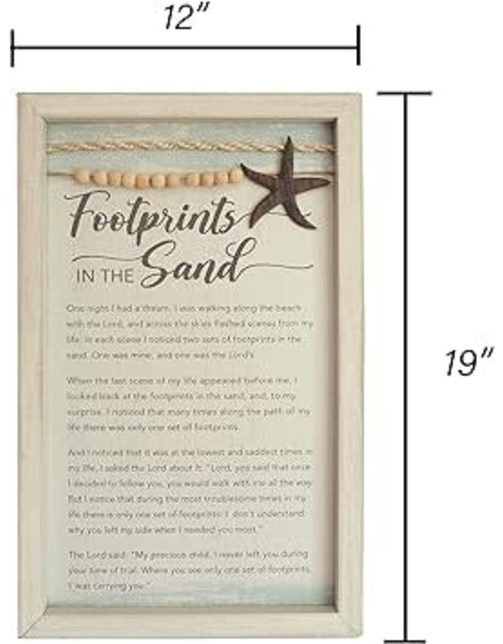 Abbey & CA Gift Plaque - Footprints 19x12