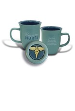 Abbey & CA Gift Mug - Blue Nurse Prayer Mug with Coaster