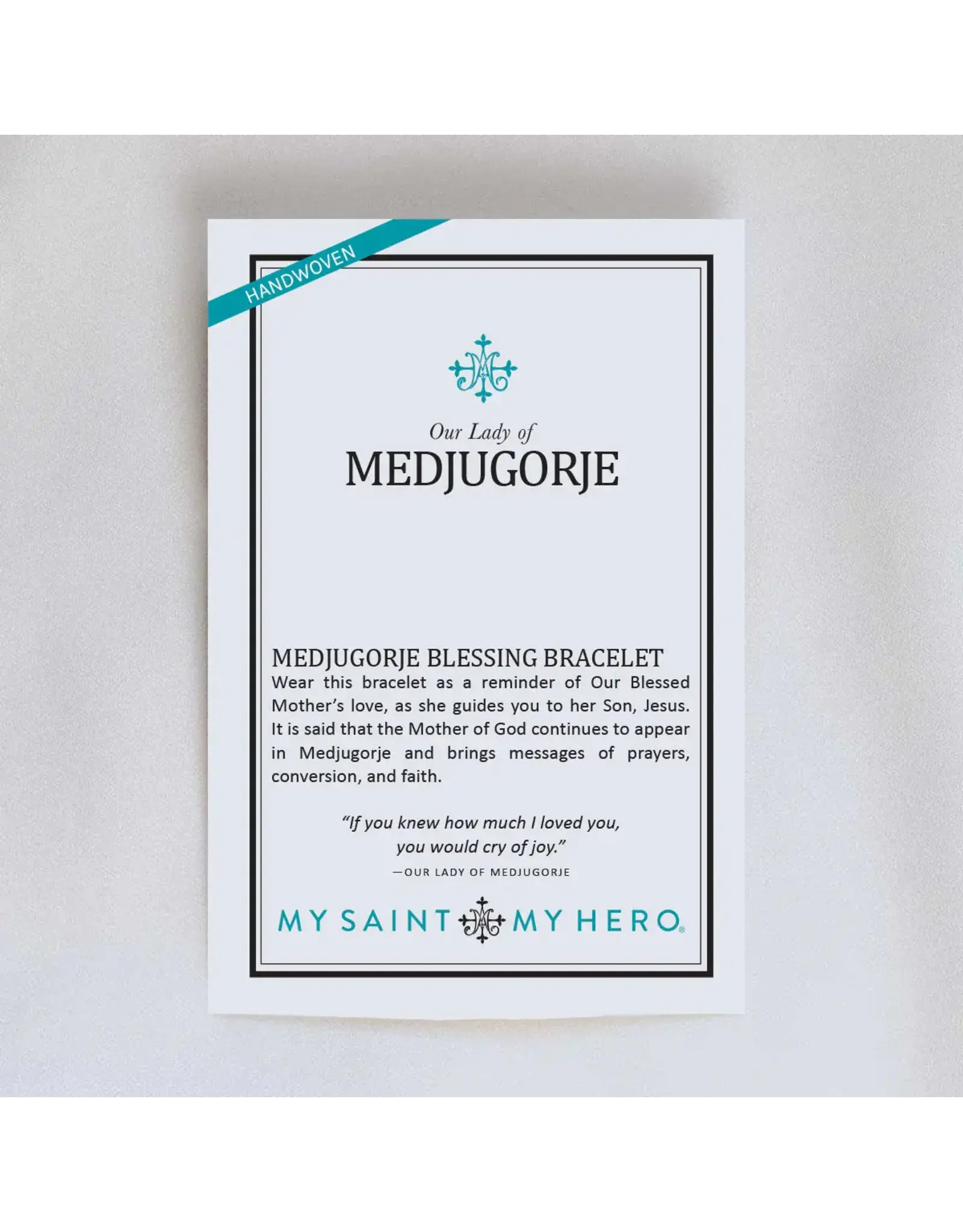 My Saint My Hero Bracelet - Our Lady of Medjugorje Blessing Bracelet