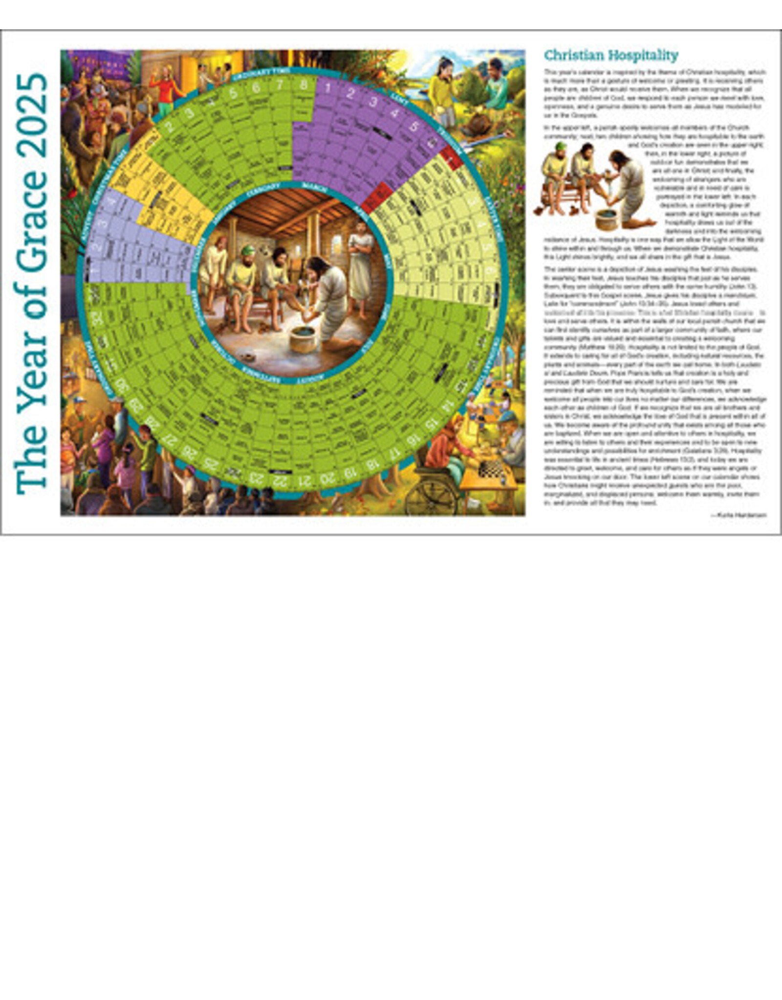 LTP (Liturgy Training Publications) 2025 Year of Grace Calendar - Laminated Placemat Size