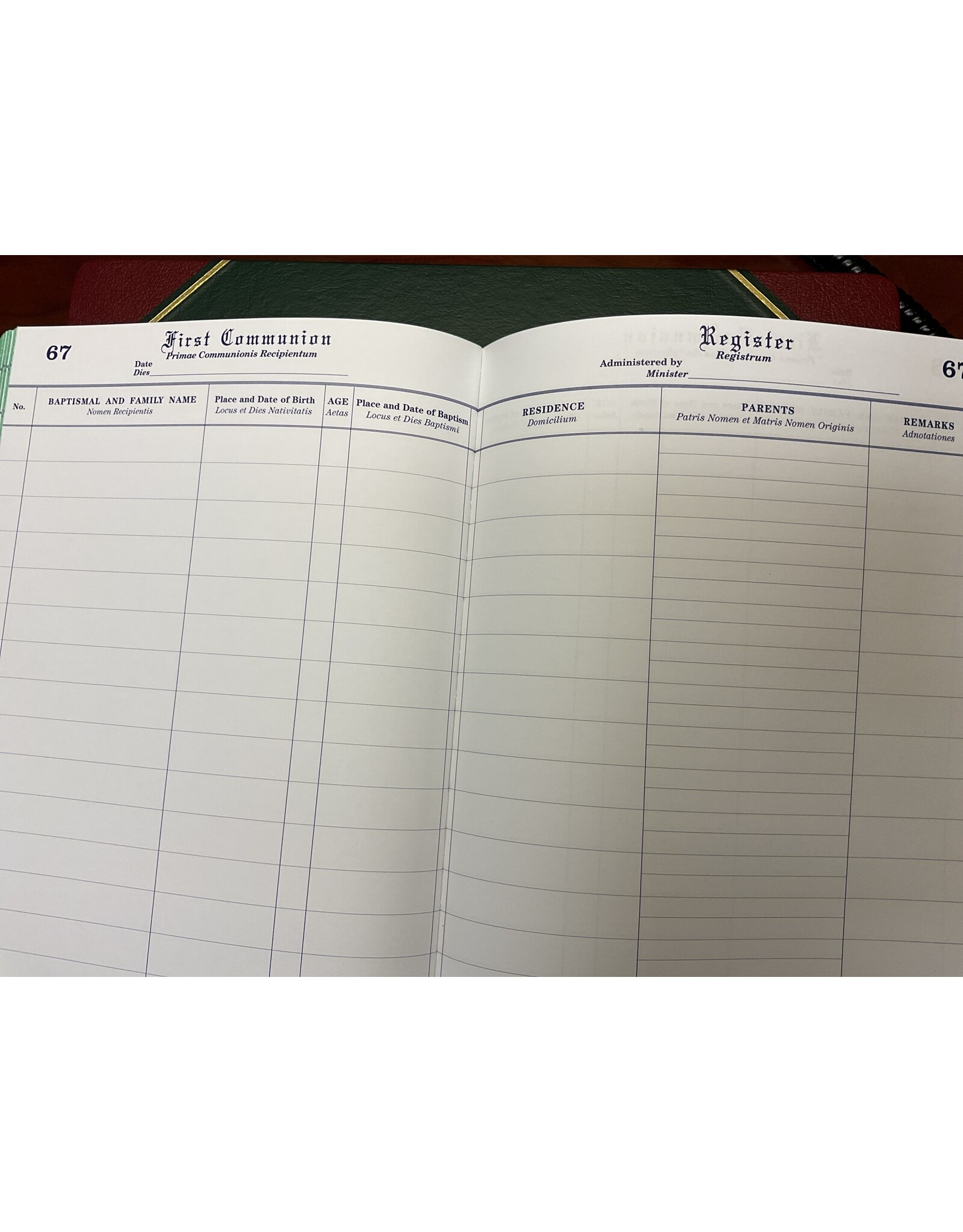 Remey, F.J. Combined Register