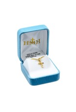 HMH Cross Medal - High Polished, Gold over Sterling Silver, 18" Chain