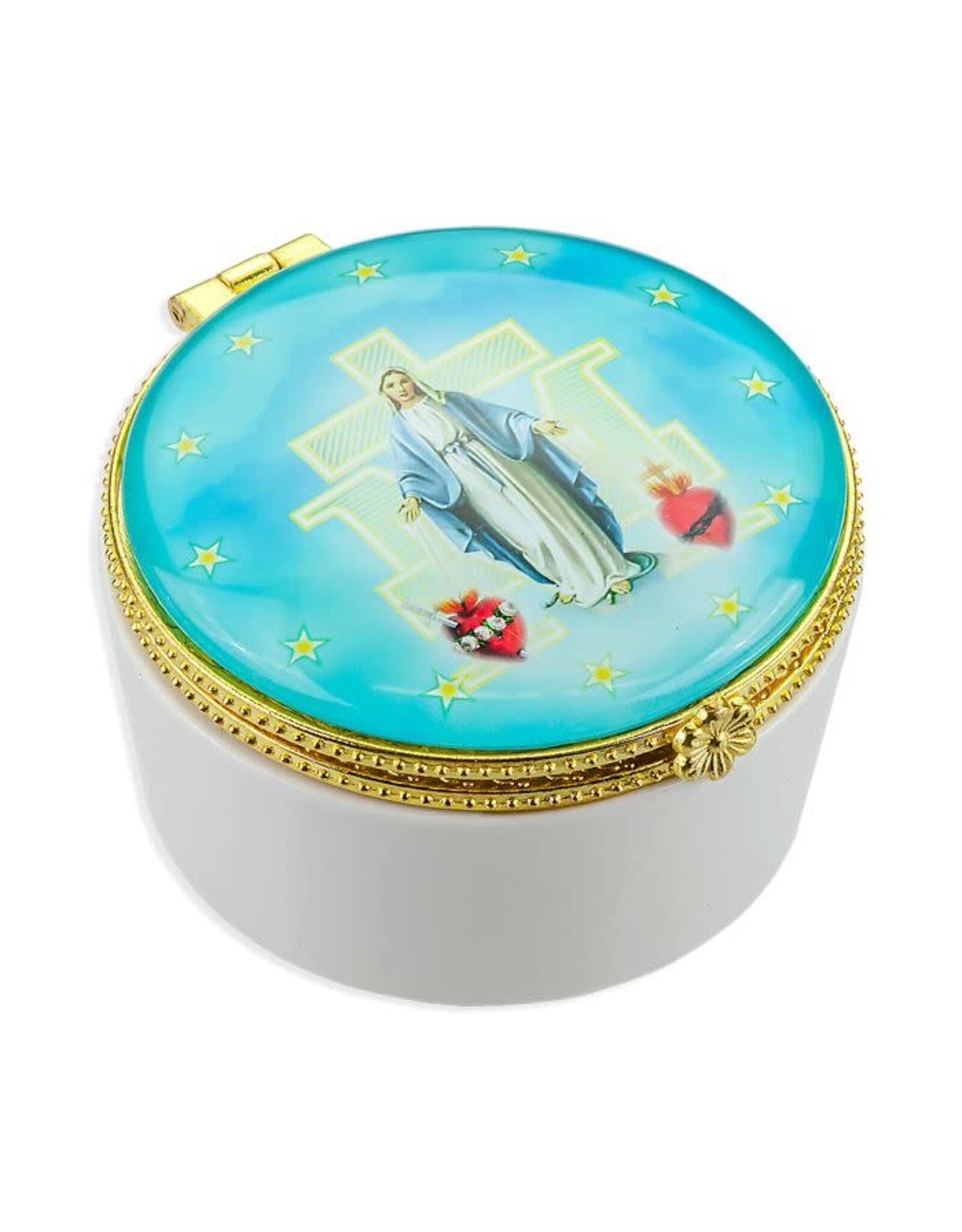 Hirten Rosary Box - Our Lady of Grace, Porcelain