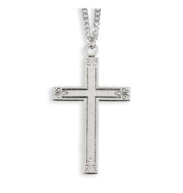 Hirten Genuine Pewter Cross on a 18" Chain Boxed