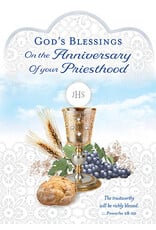 Greetings of Faith Card - Priest Ordination Anniversary, Richly Blessed