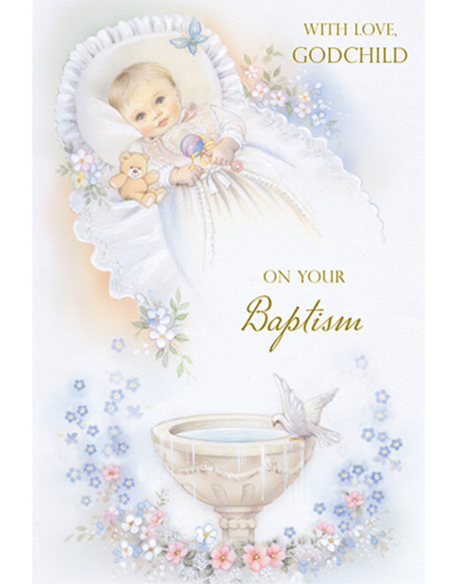 Greetings of Faith Card - Baptism (Godchild), With Love